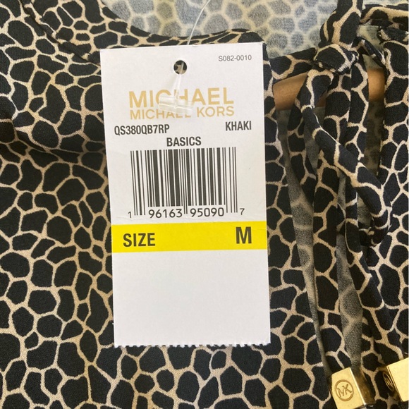 Michael Kors Animal Print Black and Tan Ruffled Midi Sundress | NWT - Picture 9 of 10